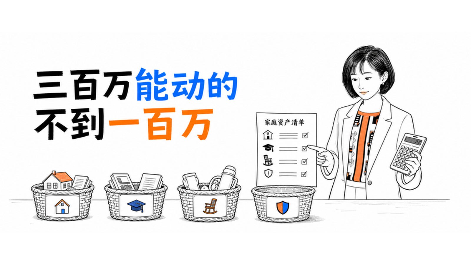 家里有300万，能长期动用的可能不到100万