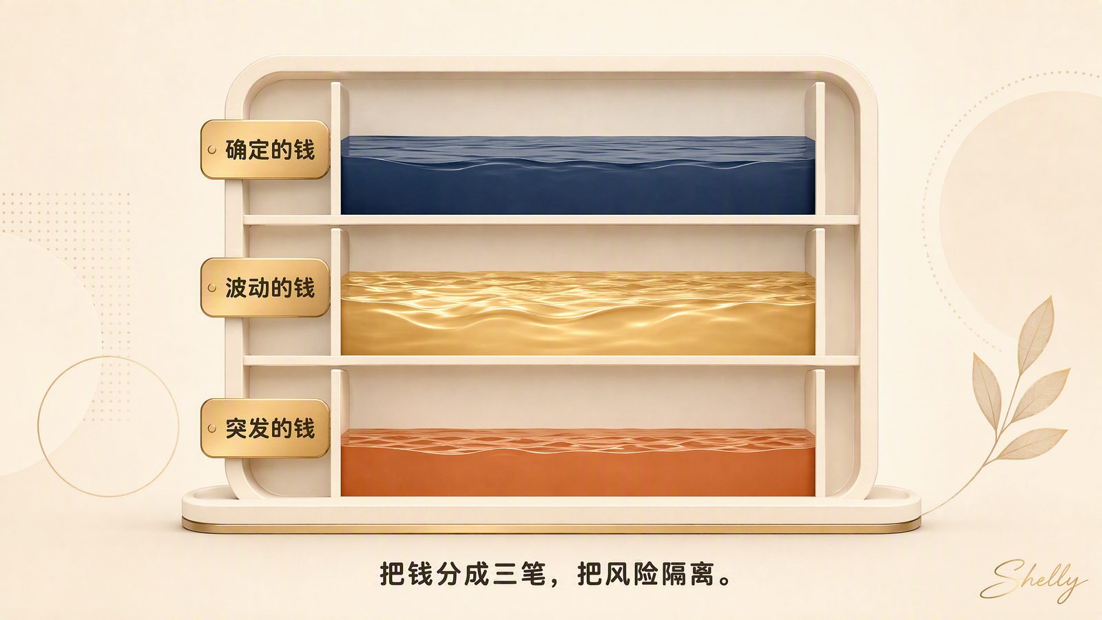 把钱分成三笔，把风险隔离